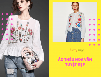 Top 3 mẫu áo nữ thêu hoa văn tuyệt đẹp