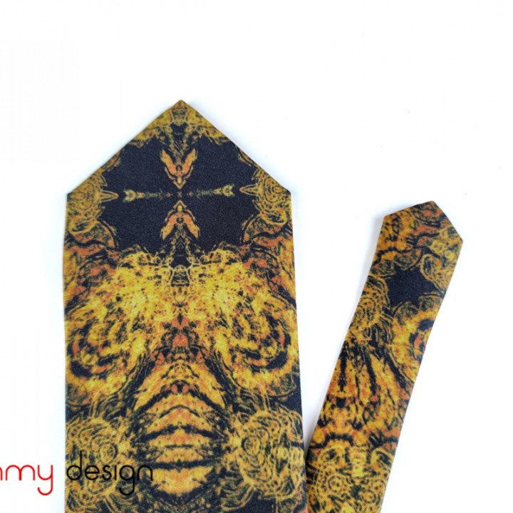 Silk tie-Gold Gilding pattern