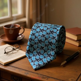 Silk tie- flower pattern