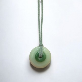 Necklace designed with round marble pendant