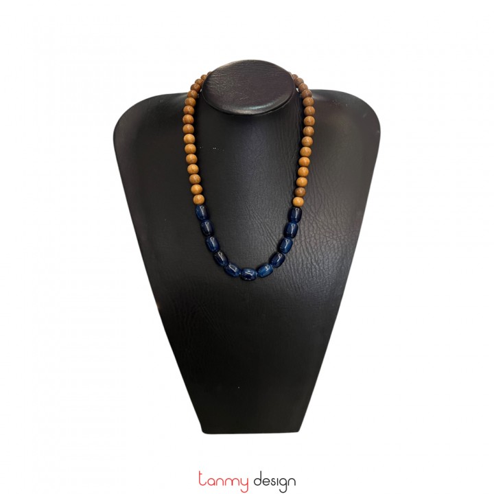 Vòng cổ gỗ hồi, đá lapis