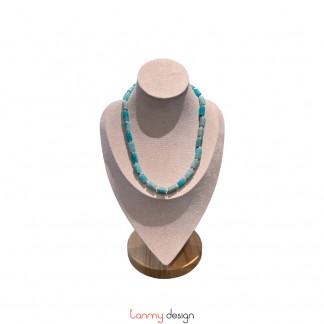 Amazonite and pearl Necklace ( different designs )