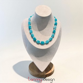 Amazonite and pearl Necklace