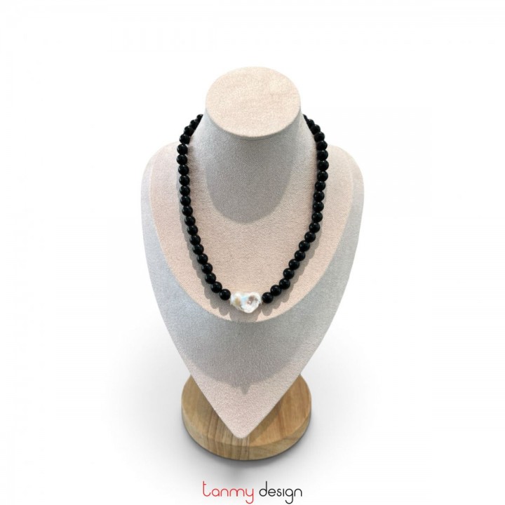 Ollega obsidian baroque Necklace