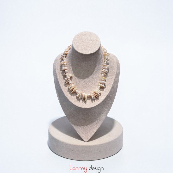 Irina Shell and Pearl Necklace