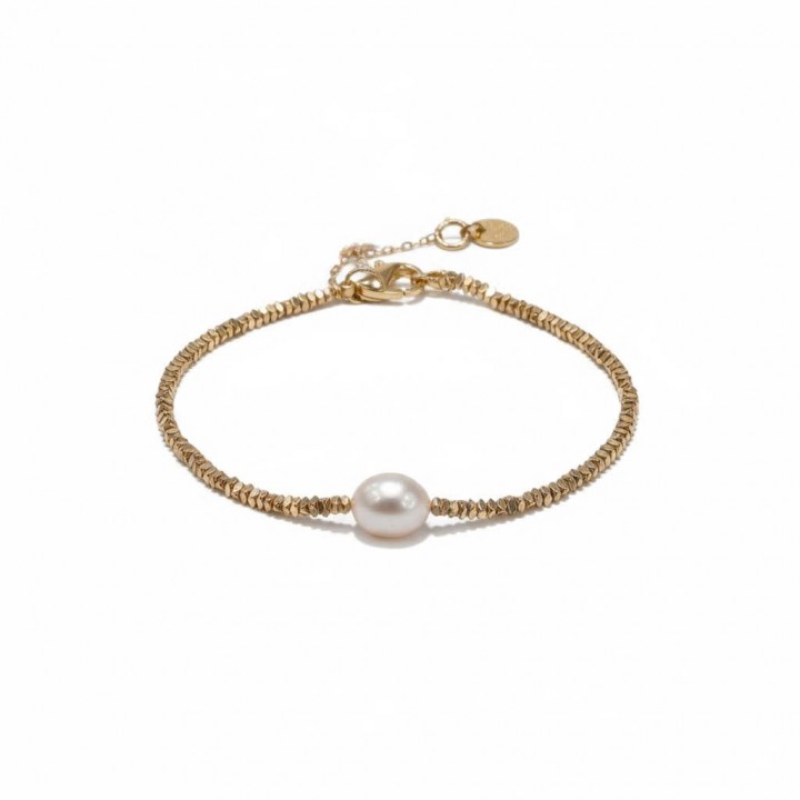 Metal and Pearl Bracelet