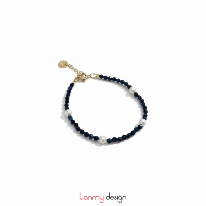 Vòng tay đá Bellie và ngọc trai ( các màu )