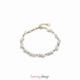 Vòng tay ngọc trai 5mm bóng tròn