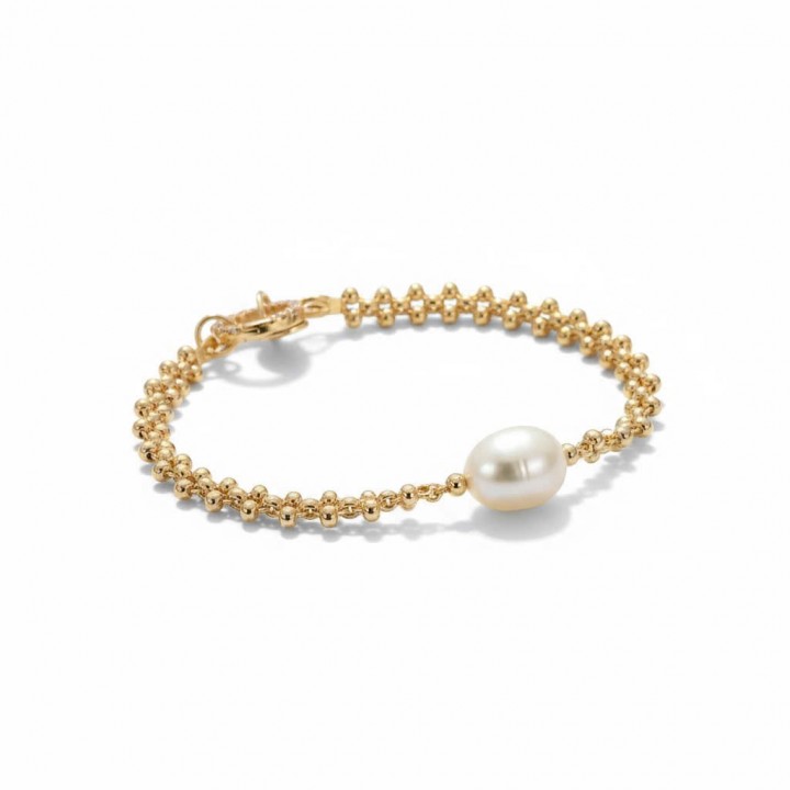 Pearl and bead bracelet