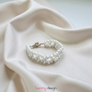 5mm woven pearl Bracelet