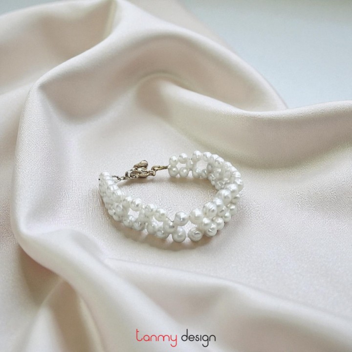 5mm woven pearl Bracelet
