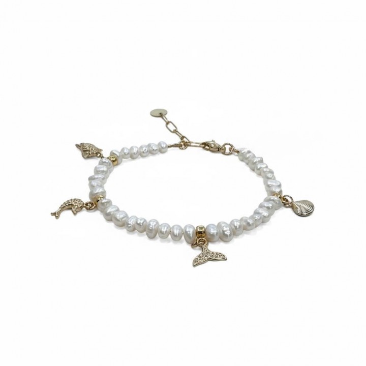 Pearl Charm Bracelet