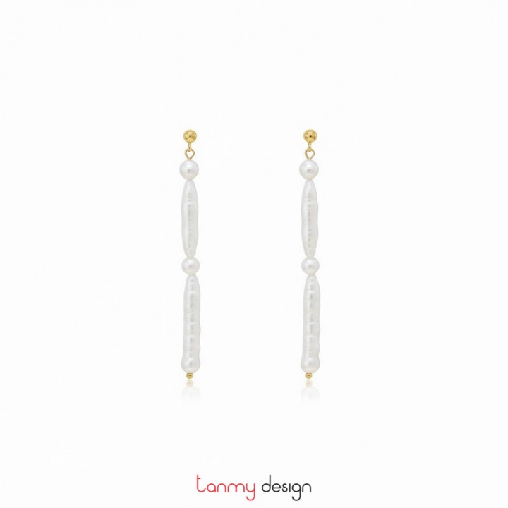 Hoa tai ngọc trai dài 14