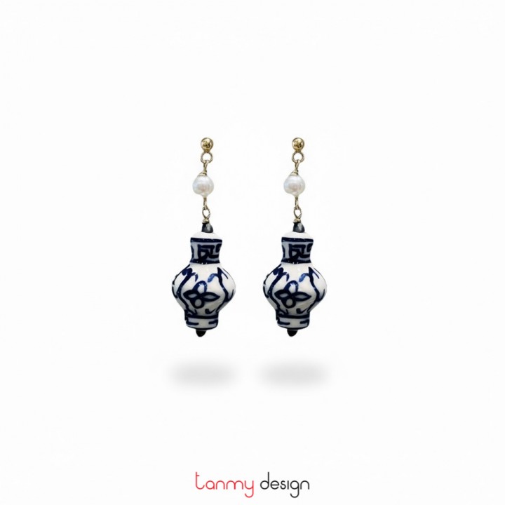 Ceramic flower-vase Earrings