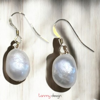 Little Drop Pearl Earrings-14k gold plated