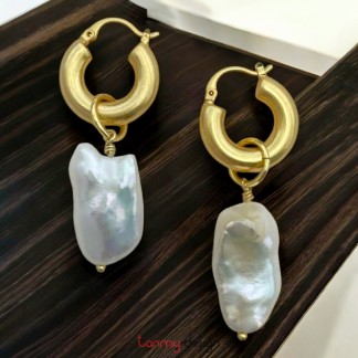 Serina Pearl Earrings -14k gold plated