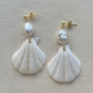 Hoa tai Shella 1 ( Pearl, mạ vàng 14K )