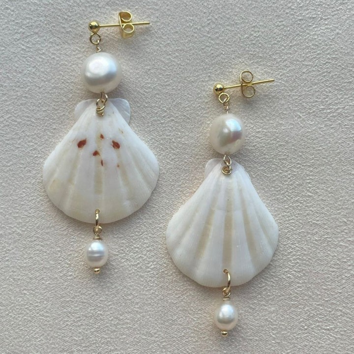 Hoa tai Shella 2 ( Pearl, mạ vàng 14K )