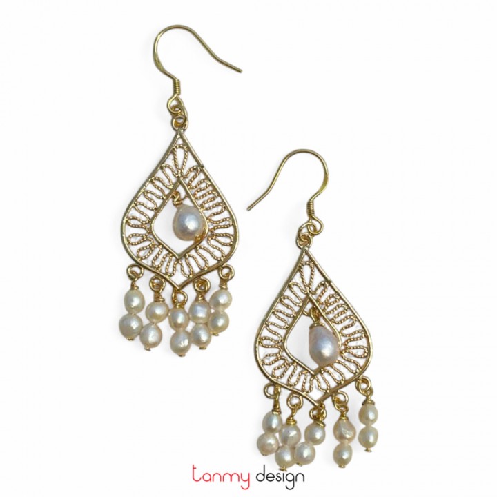 Tunnia B tassel Earrings- 14k gold plated