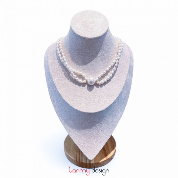 Vòng cổ Lucina ( Pearl, mạ vàng 14K )