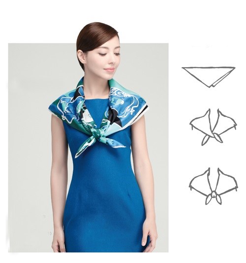 cách quàng khăn lụa vuông to