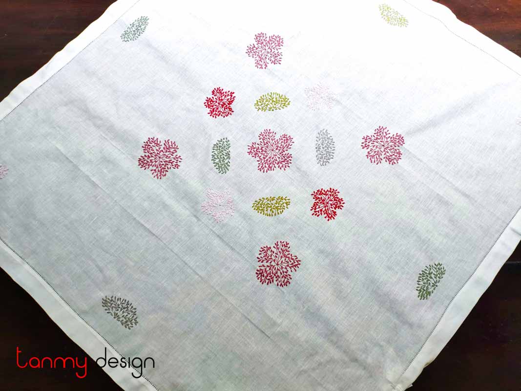 Square table cloth - Firework embroidery (size 90cm)
