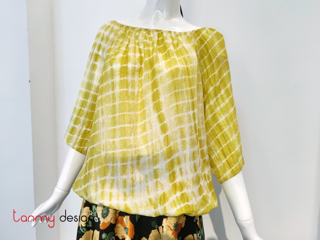  Yellow silk shirt - NATALIA