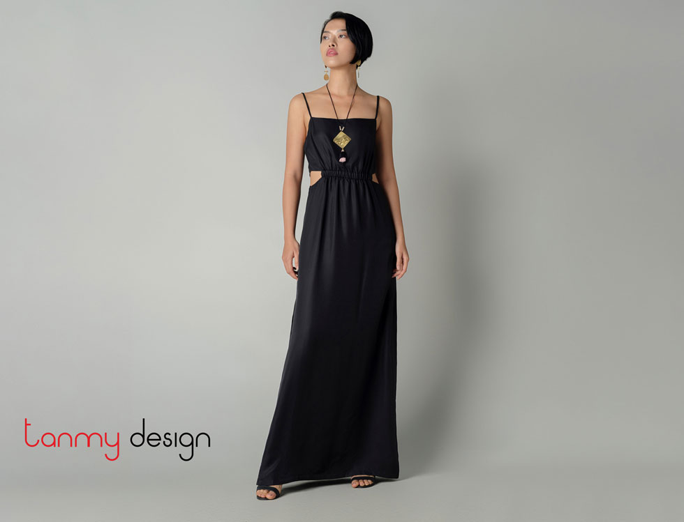 Silk dress COCHOA - BLACK