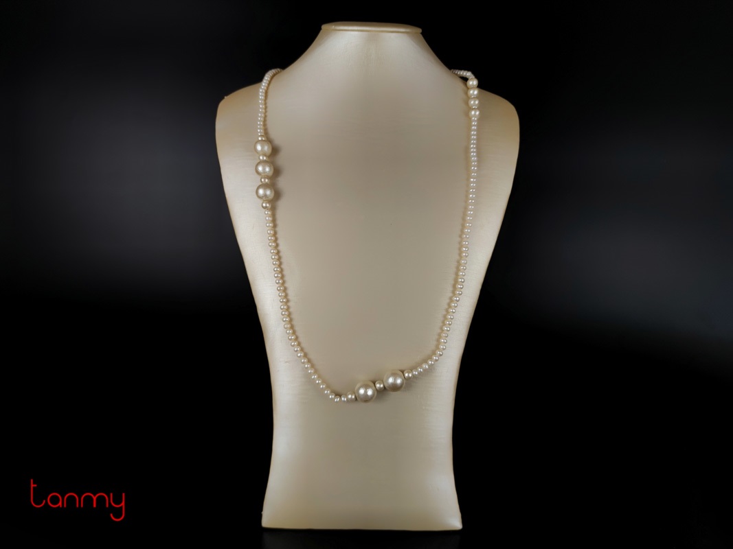 Pearl Necklace with Cotton Pearl