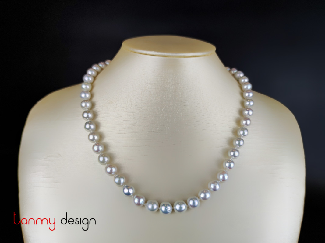 Pearl Necklace with small 14k Gold Ball